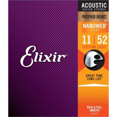 ELIXIR 16027 Nanoweb Custom Light Acoustic Phosphor Bronze